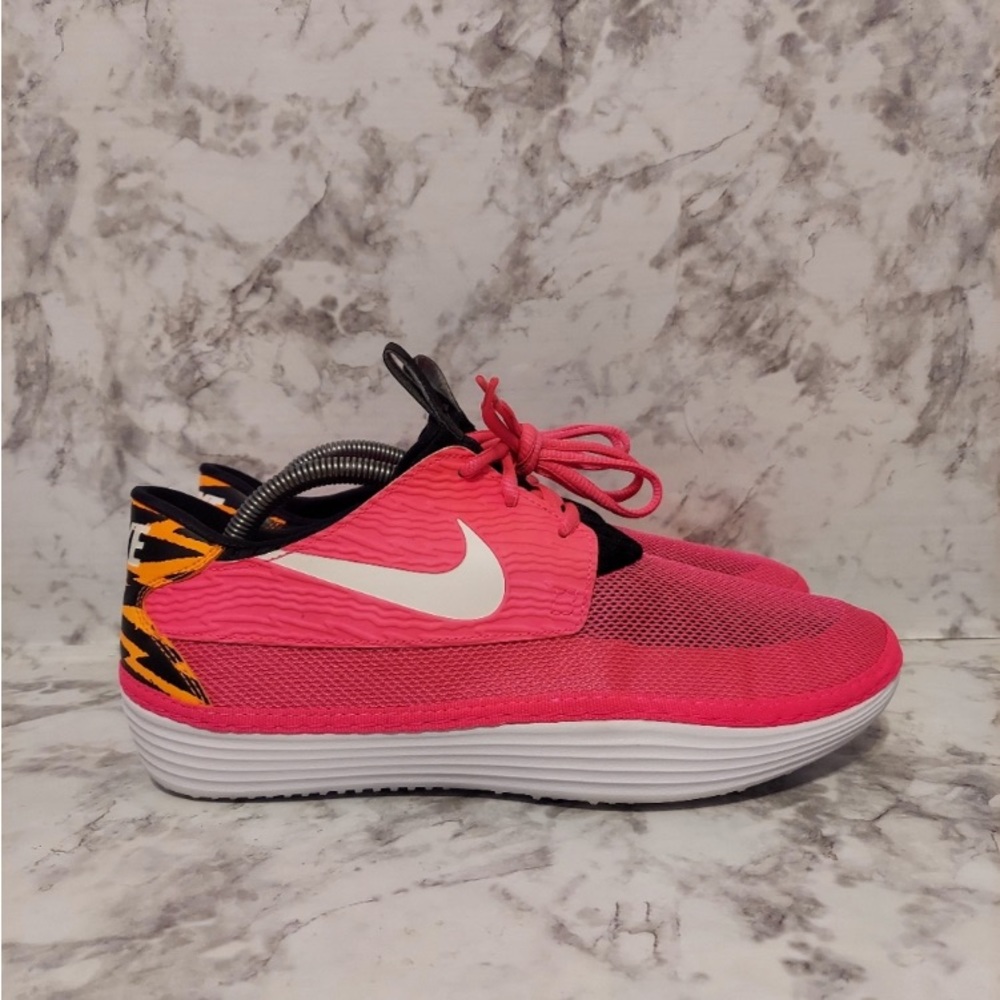 Pink running shoes